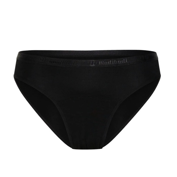 Modibodi Classic Bikini Light-Moderate Small Black Period/Pee Panty - Picture 2 of 4